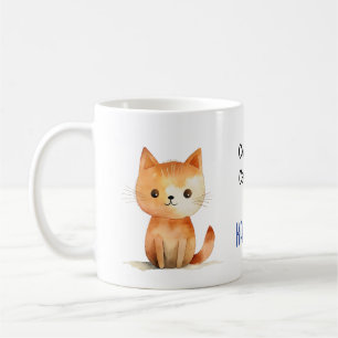 Cute Orange Kitten Childless Cat Lady for Kamala Coffee Mug
