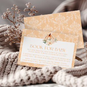 Cute Orange Little Pumpkin Baby Shower Invitation