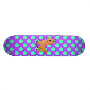 Cute Orange Llama Skateboard