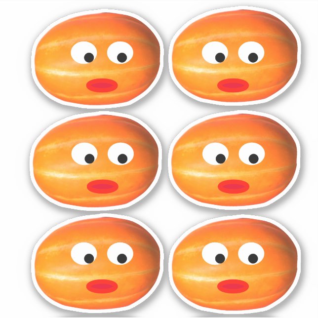 Cute Orange Melon Pumpkin Face 4Halloween (Front)