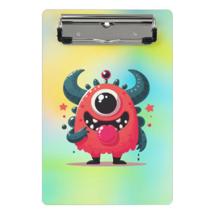 Cute Orange Monster Cartoon-67423 Mini Clipboard