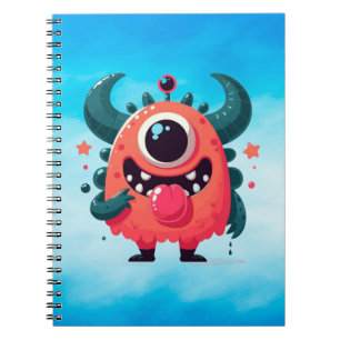 Cute Orange Monster Cartoon-67423 Notebook