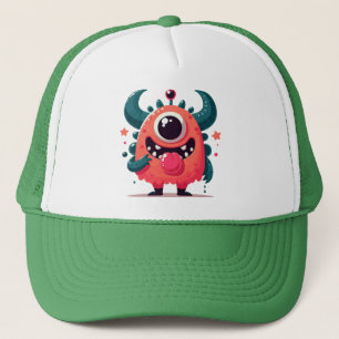 Cute Orange Monster Cartoon-67423 Trucker Hat