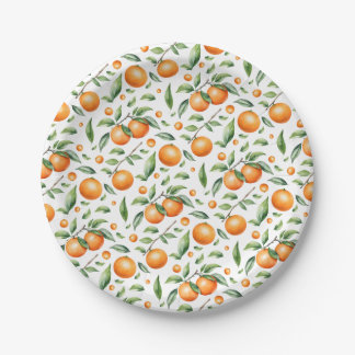 Cute Orange Paper Plate