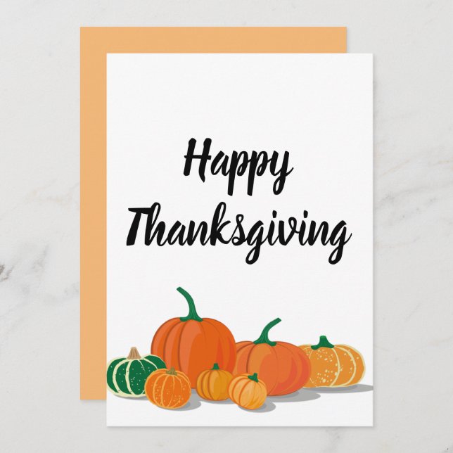 Cute Orange Pumpkin Spice   Invitation (Front/Back)