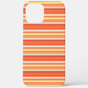 Cute orange red stripes iPhone 12 pro max case