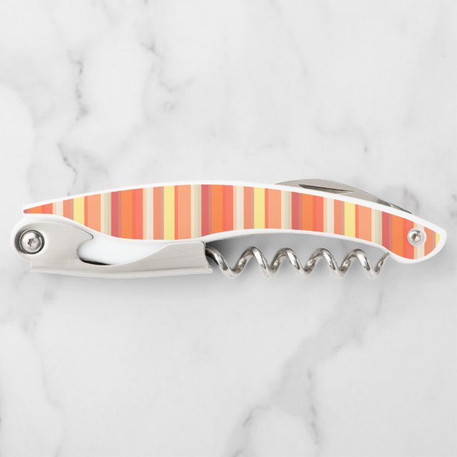 Cute orange red stripes  corkscrew (Front)