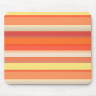 Cute orange red stripes  mouse pad