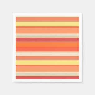 Cute orange red stripes  napkin