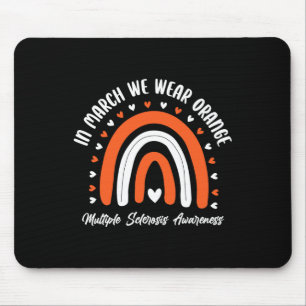 Cute Orange Ribbon Ms Warrior Multiple Sclerosis A Mouse Pad