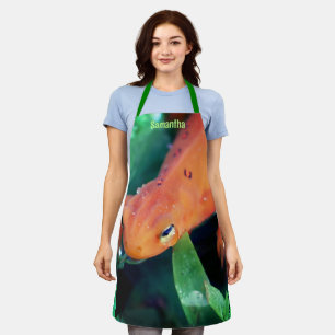 Cute Orange Salamander Nature Personalised Apron