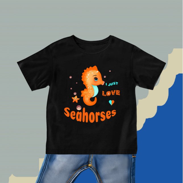 Cute orange seahorse baby T-Shirt (Creator Uploaded)