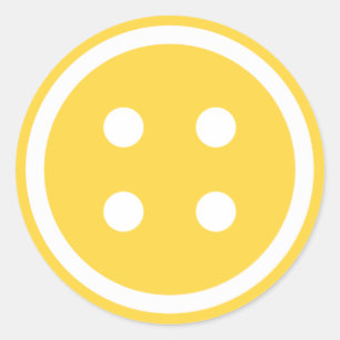 Cute Orange Sewing Button Classic Round Sticker