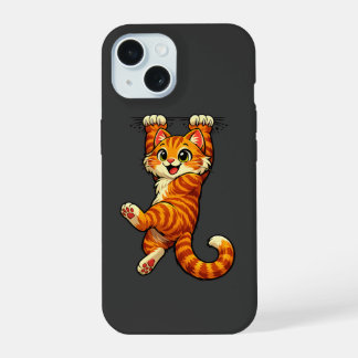 Cute Orange Tabby Cat iPhone 15 Case