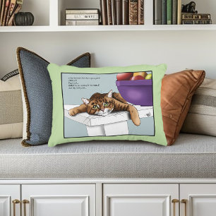 Cute Orange Tabby Cat Treats Funny Waiting Decorative Cushion