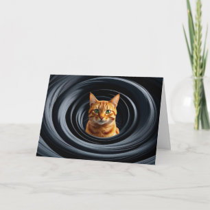 Cute Orange Tabby Gyre Card