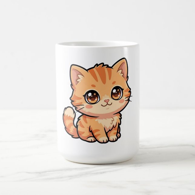 Cute Orange Tabby Kitten Coffee Mug (Center)