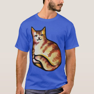 Cute Orange Tabby Kitty Cat Art Fun cat mum T-Shirt