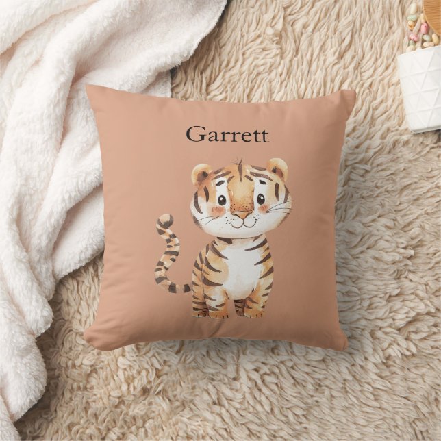 Cute Orange Tiger Cushion (Blanket)