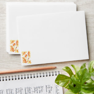 Cute Orange Watercolor Boy Toys Baby Shower Envelope