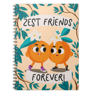 Cute Orange Zest Friends Notebook