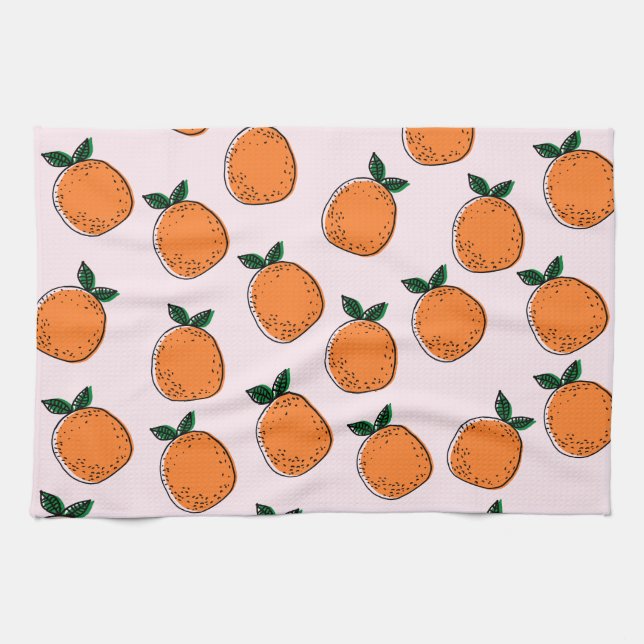 Cute Oranges Kitchen towel (Horizontal)