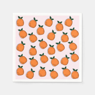 Cute Oranges Paper Napkins