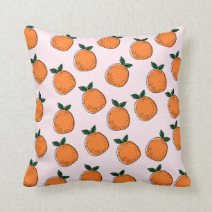 Cute Oranges Throw Pillow