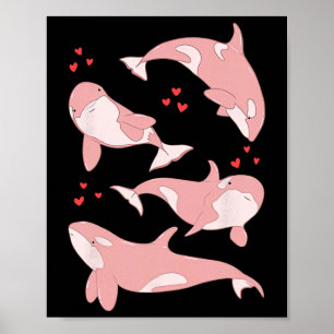Cute Orca Whale Marine Biologist Sea Animals Valen Poster