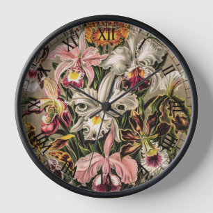 Cute Orchids Bouquet bouquet by Ernst Haeckel Clock