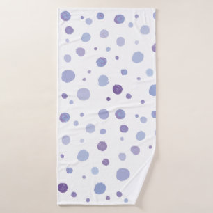 Cute Organic Brushstroke Dot Artwork Bath Towel
