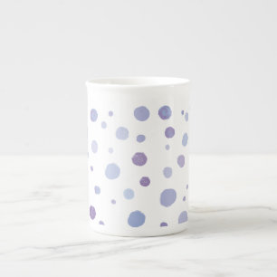 Cute Organic Brushstroke Dot Artwork Bone China Mug