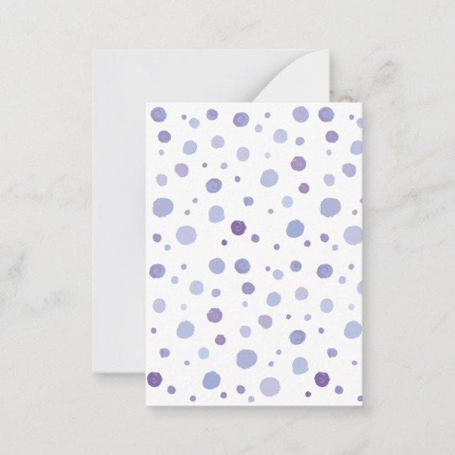 Cute Organic Brushstroke Dot Artwork Card (Front)