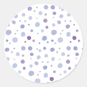 Cute Organic Brushstroke Dot Artwork Classic Round Sticker