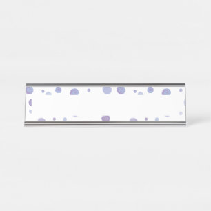 Cute Organic Brushstroke Dot Artwork Desk Name Plate