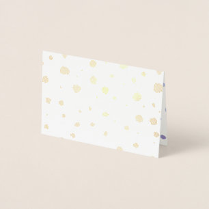 Cute Organic Brushstroke Dot Artwork Foil Card
