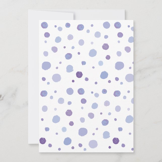 Cute Organic Brushstroke Dot Artwork Invitation (Front)