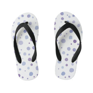 Cute Organic Brushstroke Dot Artwork Kid's Jandals