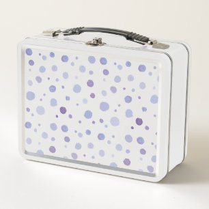 Cute Organic Brushstroke Dot Artwork Metal Lunch Box