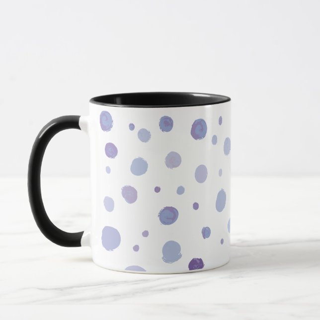 Cute Organic Brushstroke Dot Artwork Mug (Left)