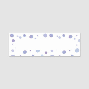 Cute Organic Brushstroke Dot Artwork Name Tag