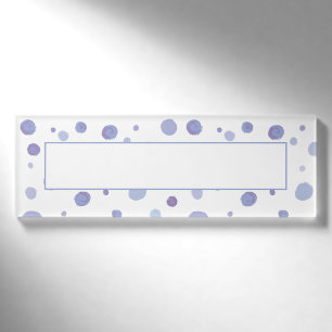 Cute Organic Brushstroke Dot Artwork Name Tag