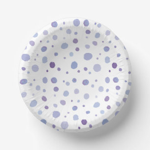 Cute Organic Brushstroke Dot Artwork Paper Plate