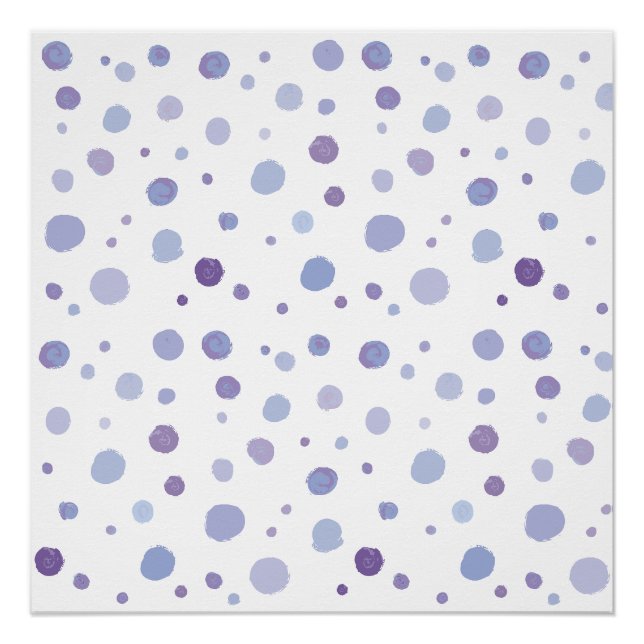 Cute Organic Brushstroke Dot Artwork Poster (Front)