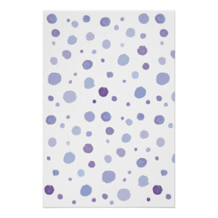 Cute Organic Brushstroke Dot Artwork Poster