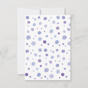 Cute Organic Brushstroke Dot Artwork RSVP Card