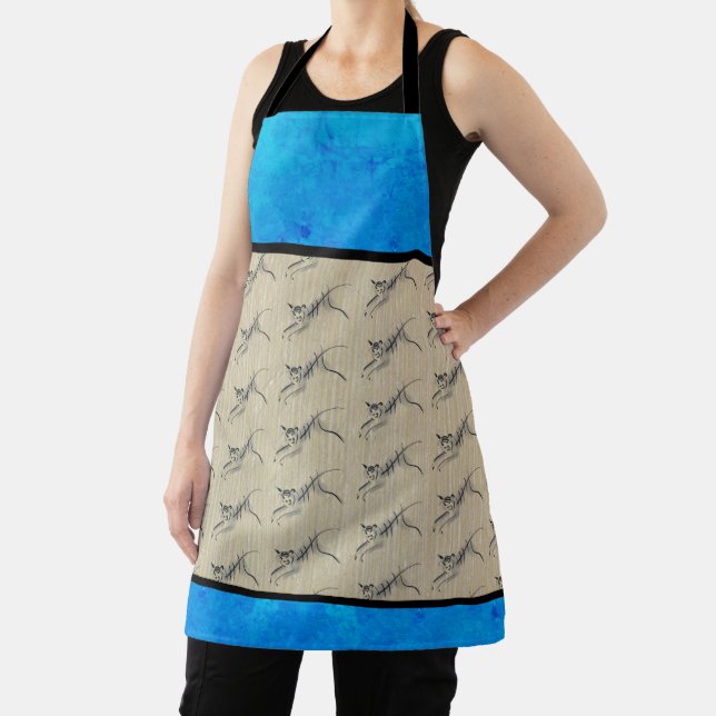 Cute Original Drawing Tiger Chinese New Year AoA1 Apron (Insitu)
