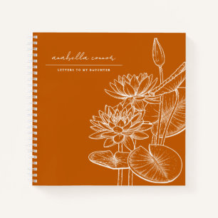 Cute Ornage Letters to My Daughter Memory Notebook