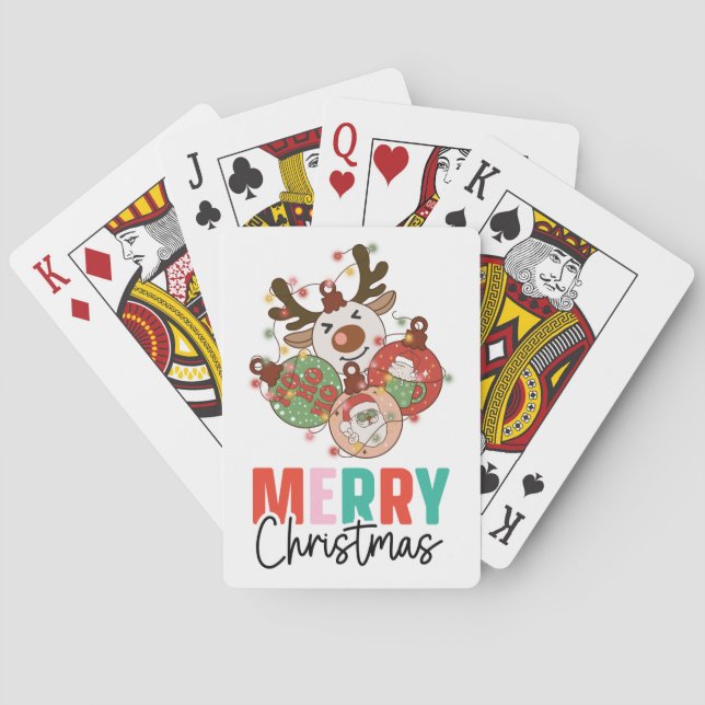 Cute ornaments - Merry christmas  Playing Cards (Back)