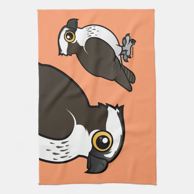 Cute Osprey Tea Towel (Vertical)